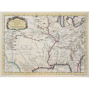Jacques-Nicolas Bellin, Carte de la Louisiane et Pays Voisins Pour servir a l' Histoire Generale des Voyages