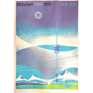 Poster promoting the Munich Olympics, 1972,