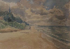 T. Bartczak, Brzeg morza (Plaża w Kuźnicy)