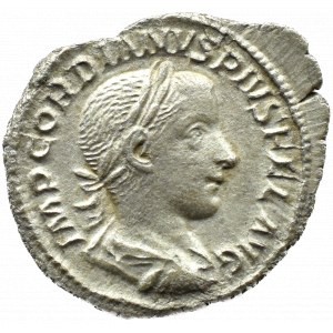 Römisches Reich, Gordian III (238-244 n. Chr.), Denar, Rom, Kaiser zu Pferd