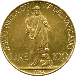 Watykan, Pius XI, 100 lirów 1932, Rzym