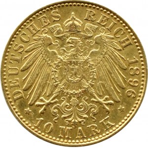 Německo, Hamburg, 10 značek 1896 J, Hamburg