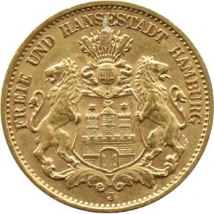 Germany, Hamburg, 10 marks 1906 J, Hamburg