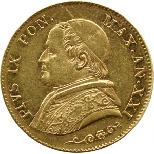 Vatikan, Pius IX, 20 Lire 1866, Rom