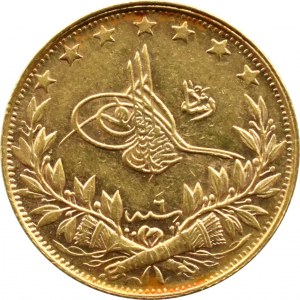 Turecko, Mehmed V (Mohammed, 1909-1918), 100 kurush AH1327/6 (1914), Istanbul