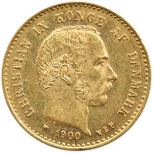 Dania, Chrystian IX, 10 koron 1900 VBP, Kopenhaga
