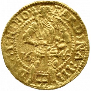 Netherlands, Zwolle, ducat 1649, with the titulature of Ferdinand III