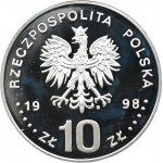 Poľsko, III RP, 10 zlotých 1998, Zygmunt III Waza - polovičná figúra, Varšava, UNC