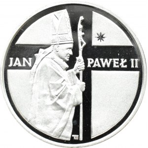 Poland, People's Republic of Poland, 10000 gold 1989, John Paul II - Thick Cross, Warsaw, UNC