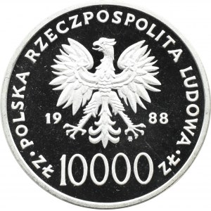 Polen, Polnische Volksrepublik, 10000 Zloty 1988, Jan Paweł II - X Jahre des Pontifikats, Warschau, UNC