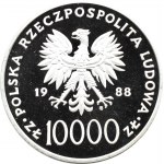 Poľsko, Poľská ľudová republika, 10000 zlotých 1988, Jan Paweł II - X rokov pontifikátu, Varšava, UNC