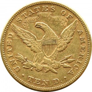 USA, Eagle, 10 dolarów 1874 CC, Carson City, BARDZO RZADKIE