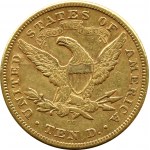 USA, Eagle, $10 1874 CC, Carson City, velmi vzácné