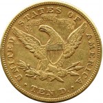 USA, Eagle, $10 1874 CC, Carson City, VELMI ZRADKÉ