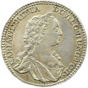 Austria, Maria Teresa, 1/4 talara 1742, Hall, UNC