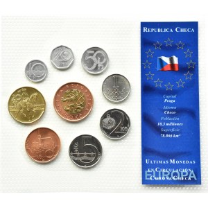 Tschechische Republik, Blistermünzensatz 1993-2003, UNC