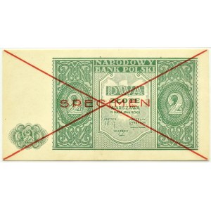 Polen, RP, 2 Zloty 1946, Warschau, SPECIMEN, PMG64