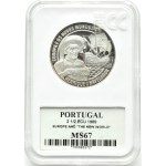 Portugal, 2.5 ecu 1991, Europe and New World, GCN MS67
