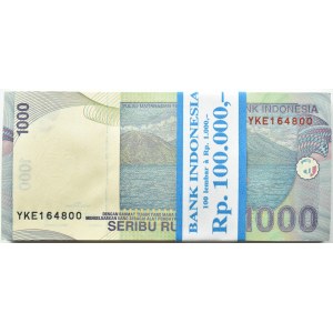 Indonezja, paczka bankowa 1000 rupii 2013, seria YKE