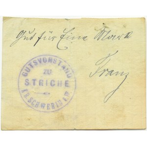 Strychy, okres Skwierzyna (Striche Kreis Schwerin a. Warthe) - 1 značka 1914, VELMI ZRADKO