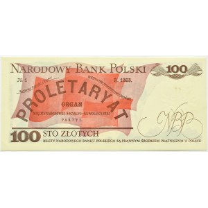 Polen, PRL, L. Waryński, 100 Zloty 1982, LD-Serie, Warschau, UNC