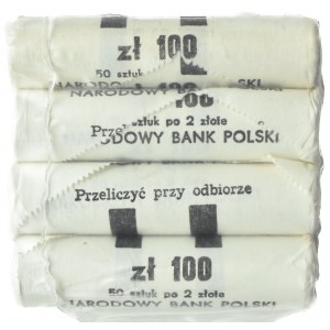 Poland, People's Republic of Poland, Lot 4 bank rolls NBP 2 zloty 1989, Warsaw