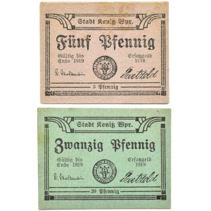Konitz/Chojnice, 5 i 20 pfennig 1918