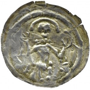 Schlesien, Heinrich I. der Bärtige/Henry II. der Fromme, Ratajski bracteate - Figur mit erhobenen Händen