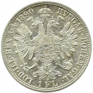 Austria-Hungary, Franz Joseph I, florin 1890, Vienna