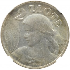 Polska, II RP, Kłosy, 2 złote 1924 H, Birmingham, NGC UNC