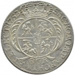 August III Sas, dwuzłotówka (8 groszy) 1753 E.C., Lipsk, PIĘKNA!