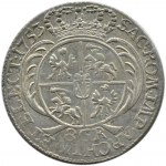 August III Sas, dwuzłotówka (8 groszy) 1753 E.C., Lipsk, PIĘKNA!