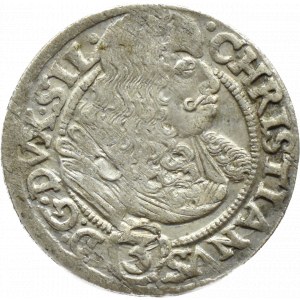Śląsk, Ks. Legnicko-Wołowsko-Brzeskie, Chrystian Wołowski, 3 krajcary 1669 CB, Brzeg