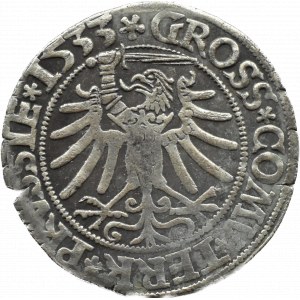 Zygmunt I Stary, grosz 1533 PRVSS/PRVSSIE, Toruń