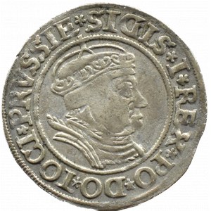 Zygmunt I Stary, grosz 1535, Toruń, PRVSSIE/PRVSSIE, mniejsza głowa