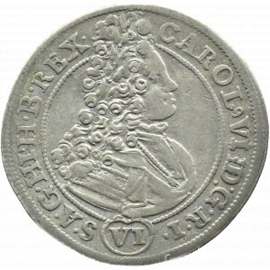 Silesia, Charles VI, 6 krajcars 1713, Wrocław