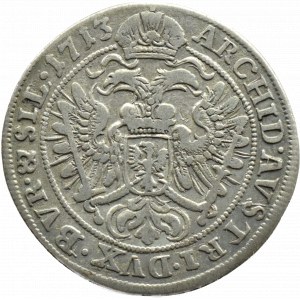 Silesia, Charles VI, 6 krajcars 1713, Wrocław