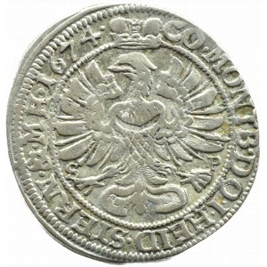 Śląsk, Sylwiusz Fryderyk, 6 krajcarów 1674 SP, Oleśnica