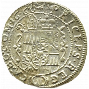 Austria, Charles II of Liechtenstein, 3 krajcars 1666, Olomouc