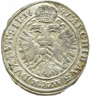 Silesia, Leopold I, 3 krajcara 1697 MMW, Wrocław