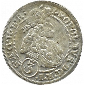Silesia, Leopold I, 3 krajcary 1698 CB, Brzeg