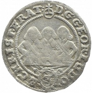 Śląsk, Trzej Bracia, 3 krajcary 1656 LUDO, Brzeg, BARDZO RZADKI