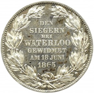 Germany, Hannover, Georg V, thaler 1865 B, Hannover, 50th anniversary of the Battle of Waterloo