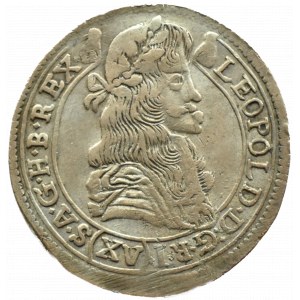 Hungary, Leopold I, 15 krajcars 1679 KB, Kremnica
