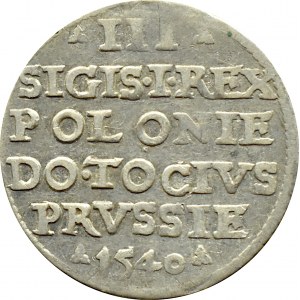 Zygmunt I Stary, trojak 1540 ELBIN, Elbląg, rzadki
