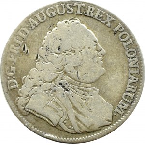 August III Sas, 1/3 talara 1752 FWoF, Drezno, odwrotka 180!