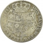 August III Sas, 1/3 talara 1752 FWoF, Drezno, odwrotka 180!