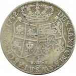 August III Sas, 1/3 talara 1752 FWoF, Drezno, odwrotka 180!