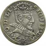 Zygmunt III Waza, trojak 1590 LI, Ryga, mała głowa króla