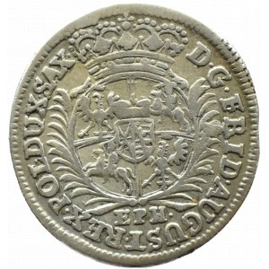 August II Mocny, 1/12 talara 1707/6 EPH, przebitka daty, Lipsk